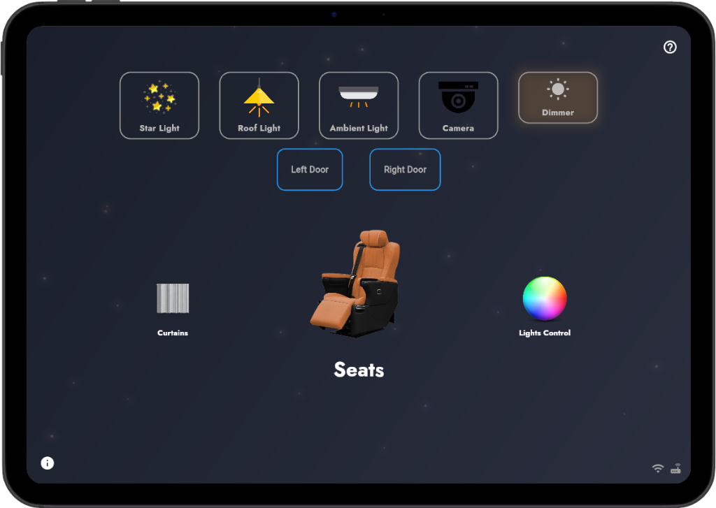 Tablet Control Center UI